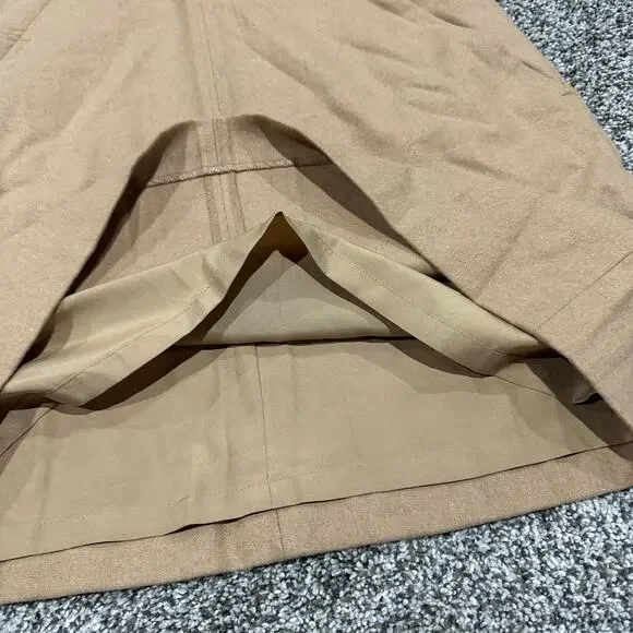 New without tags, LOFT Wool Mini Tan Zip Skirt, Size 4 - Picture 7 of 10
